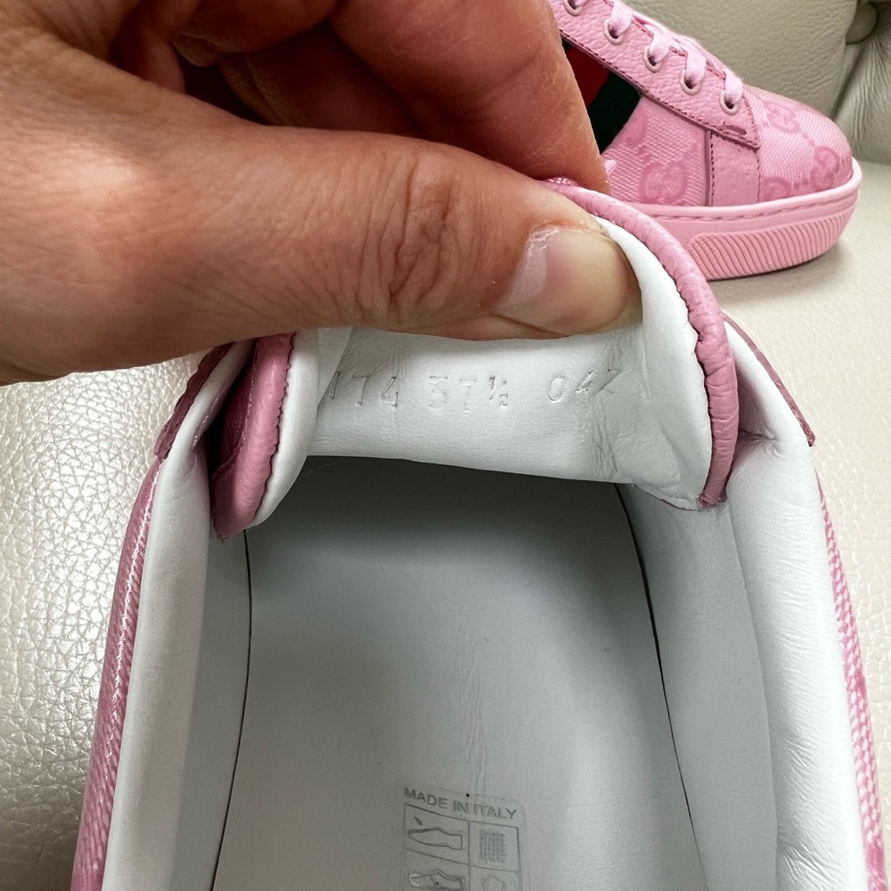 New Gucci PINK Lace-Up Sneakers Shoes - Picture 11 of 11